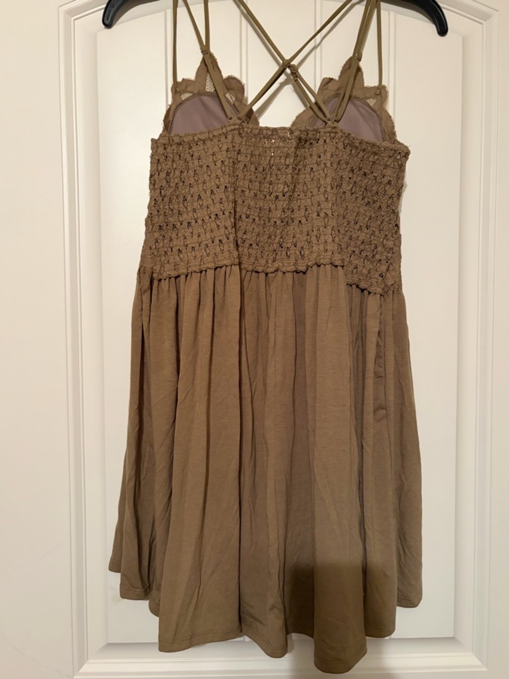 Zenana Outfitters Lace Tank Top in Olive - Picture 2 of 3